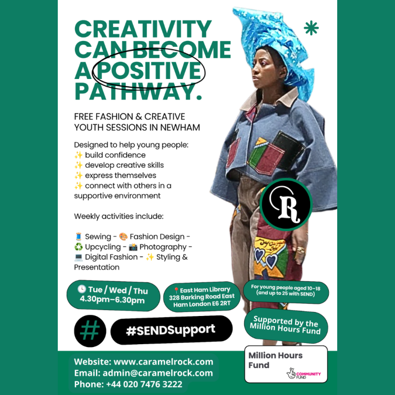 FREE FASHION & CREATIVE YOUTH SESSIONS IN NEWHAM
