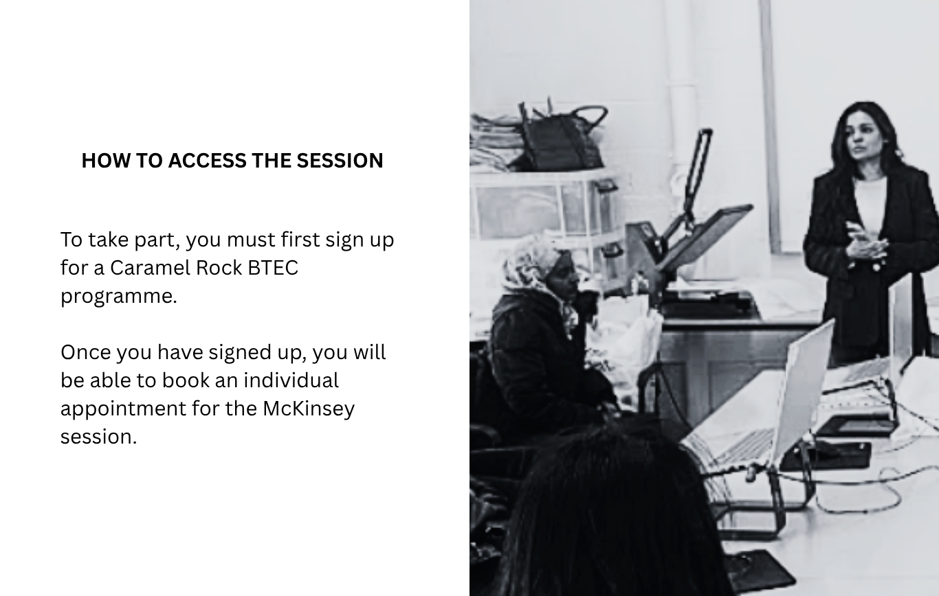 CV SURGERY & BUSINESS SUPPORT WITH MCKINSEY: Take your CV, career goals and fashion business ideas to the next level!